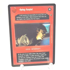Star Wars CCG Dagobah Limited BB Black Border DS Dark Side Apology Accepted - Picture 1 of 1