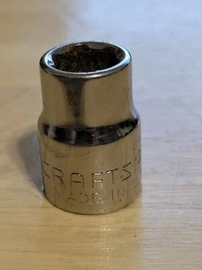 USED CRAFTSMAN 3/8" DRIVE 6 POINT 3/8" SHALLOW SOCKET 43001 SEE PICS FOR COND - Picture 1 of 5