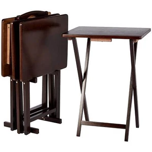 Amazon Basics Classic Foldable Portable TV Dinner Rectangular Folding Tray Table - Picture 1 of 7