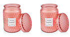 Voluspa Blackberry Rose & Oud Large Glass Jar Candle With Lid Candle( Lot Of 2 )