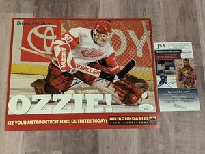JSA Chris Osgood Signed 8x10 Photo COA Detroit Free Press Insert Red Wings Cup - Picture 1 of 3