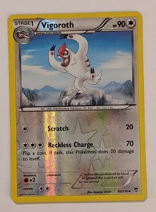 Tarjeta de jcc de Pokémon Vigoroth 82/111 Etapa 1 lámina inversa poco común puños furiosos - Imagen 1 de 3