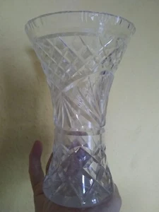 Vintage Cut Lead Crystal Vase - Picture 1 of 9
