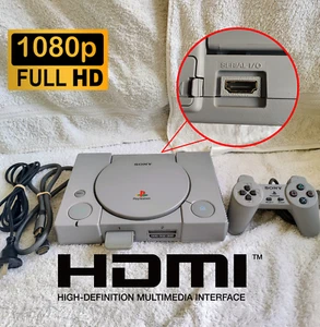 Playstation 1 HDMI PAL Console PS1 Memory Cards and Controller - Picture 1 of 9