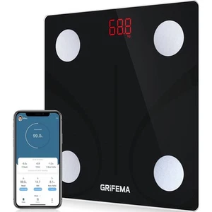 Grifema digital scale, échelle avec graisse corporelle et masse musculaire, blue - Afbeelding 1 van 1