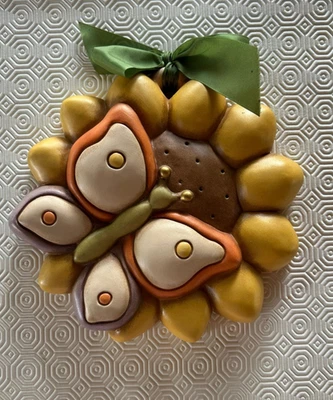 Thun Quadro formella "girasole e farfalla " originale - Immagine 1 di 4