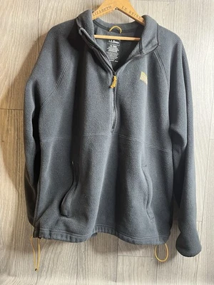 L.L. Bean Mountain 1/2 Zip Fleece Lined Outdoor Pullover Men’s XL Reg Black Blue - Image 1 of 4