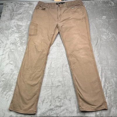 Pantalones Ariat para hombre 40x36 se adapta a 38x35 marrón M4 relajado recto barra de refuerzo carga sarga Foto 1 de 4