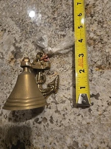 Vintage Retail Store Brass Nautical Ship Bell. Top Of The Door Mount  - Picture 1 of 5
