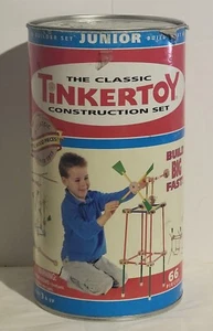 Tinkertoy Construction Set 2001 Has 50 of 66 Total Pieces In Original Container - Picture 1 of 3