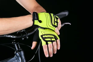 Fahrrad Handschuhe Fahrradhandschuhe MTB Bike Kurz Kurzfinger schwarz Neon Gelb - Bild 1 von 8