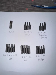 Huge OEM Sears Craftsman USA Nos 19pc Bit Set Mechanics Tool Sets Phillips Flat - Picture 1 of 10