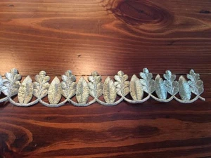 1-7/8" Metallic Blätter Gold Spitze Borte mit Bügelbild selbstklebende Rückseite  - Bild 1 von 5