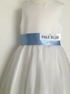 FUSCIACCA IN RASO DI SETA BLU PALLIDO IN LARGHEZZE E LUNGHEZZE ASSORTITE **swatches omaggio** - Foto 1 di 8