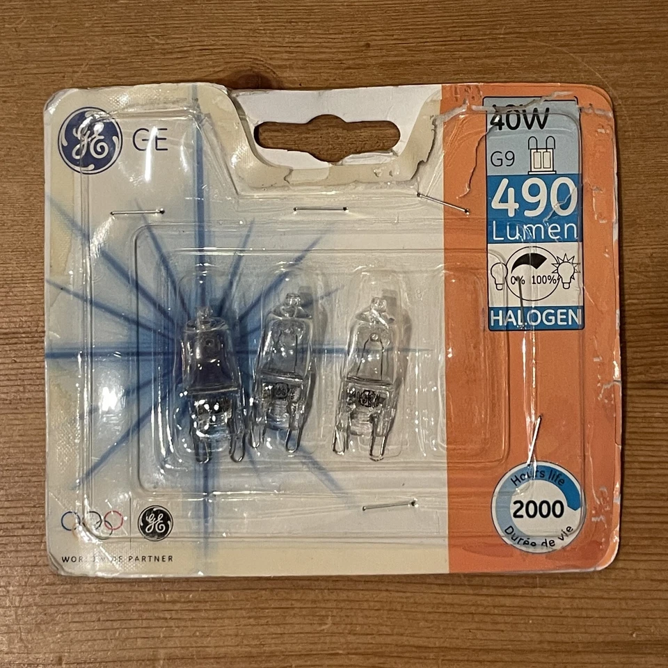 3x GE Halogen Capsule Bulbs G9 40W (Dimmable Light Lamp Filament 490lm Pack) - Image 1 of 2