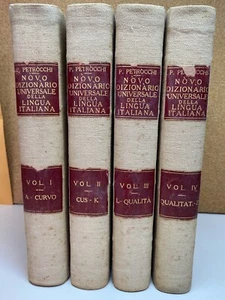 Antique DIZIONARIO LINGUA ITALIANA Vols. 1-4 1902 Petrocchi Italian Dictonary - Imagen 1 de 3