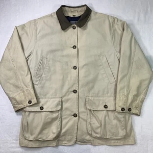 Lands End Field Jacket WOMENS 14-16 Barn Thermolite Lined Hunting Suede Collar - Imagen 1 de 15