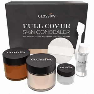 Glossiva Tattoo Cover Up Makeup Concealer for Dark Spots, Scars - Picture 1 of 2