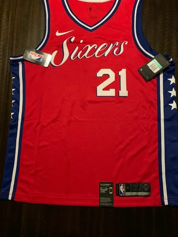 Joel Embiid Philadelphia 76ers Nike Statement Edition Swingman Jersey Men's NBA Cover