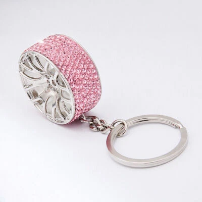 1x Diamond Keychain Keying Car Tire Wheel Rim Key Chain Ring Pendant Accessories - Image 1 of 4