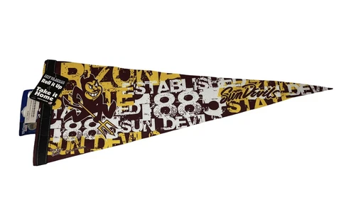 NWT Arizona State Sun Devils NCAA Wincraft Sports Pennant Flag 12x30 Cover