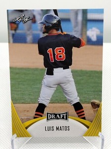 Luis Matos Gold Parallel 2021 Leaf Draft Baseball San Francisco Giants 