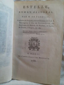 Settecentine Illustrate M. de Florian Estelle pastoral novel Monsieur 1788 - Picture 1 of 12