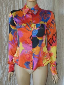 Versace Couture 100% silk floral shirt size L IT - Picture 1 of 12