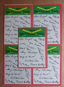 1974 TOPPS TEAM CHECKLIST SAN FRANCISCO GIANTS [5] MID-GRADE MARKED 03761 - Picture 1 of 6