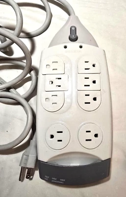 BELKIN F9S820-12 12 feet 8 Outlets 1770 joule Power Surge Protector SurgeMaster - Image 1 of 4