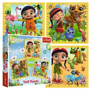 Rompecabezas Trefl 3 en 1 20 + 36 + 50 piezas niños M4E Wissper viaje viaje viaje - Imagen 1 de 6