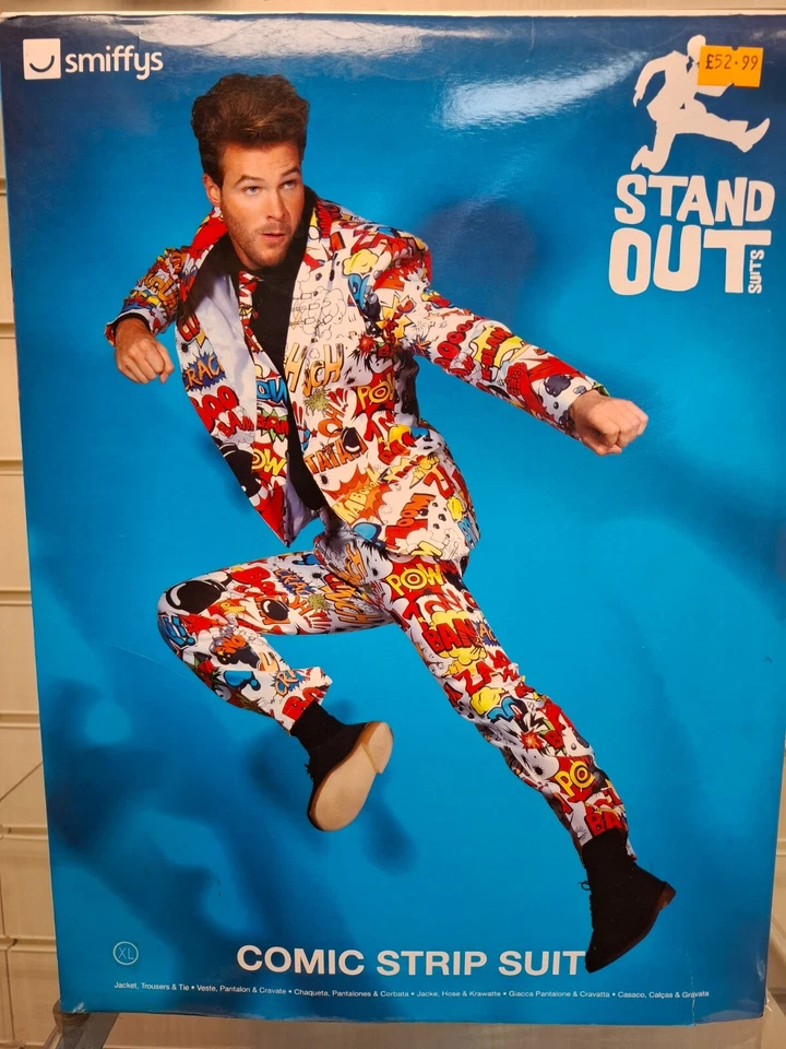 Adulto Hombre Damas Tira de Cómic Superhéroe Destacado Traje Vestido Elegante Disfraz Foto 1 de 1