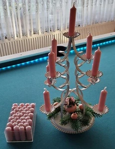 Weihnachtsbaum - Kerzenhalter, mit 9 Kerzen, drehend als Spieluhr "Stille Nacht" - Bild 1 von 4