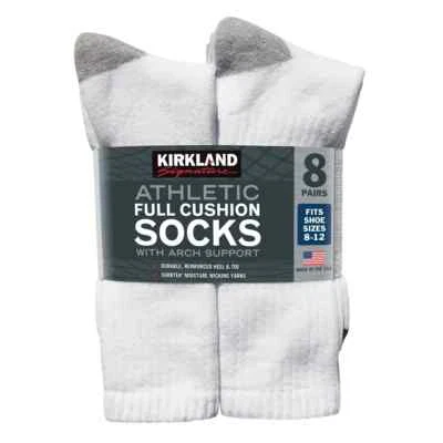 Calcetines deportivos Kirkland Signature para hombre 8 pares - BLANCOS (Seleccionar talla) ENVÍO RÁPIDO Foto 1 de 2