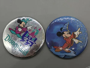 Disney 35 Years of Magic Anniversary & Mickey Mouse Sorcerer Button Pin Back - Picture 1 of 7