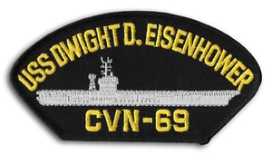 US Navy CVN-69 USS Dwight D. Eisenhower Carrier Cap Patch Bügelbild [FLB1616] - Bild 1 von 2