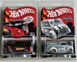 Hot Wheels RLC Zamac Dairy Delivery + VW Drag Truck(Real Riders, Redline) Bundle - Picture 1 of 6