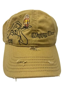 Cappello Bud Light Happy Hour Anheuser Busch berretto strapback marrone invecchiato Bg16 C - Foto 1 di 11