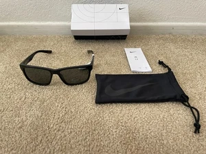 Nike Cruiser FQ 4678-010 Polarized Sunglasses Black Shiny Square Frame New w/Box - Picture 1 of 12