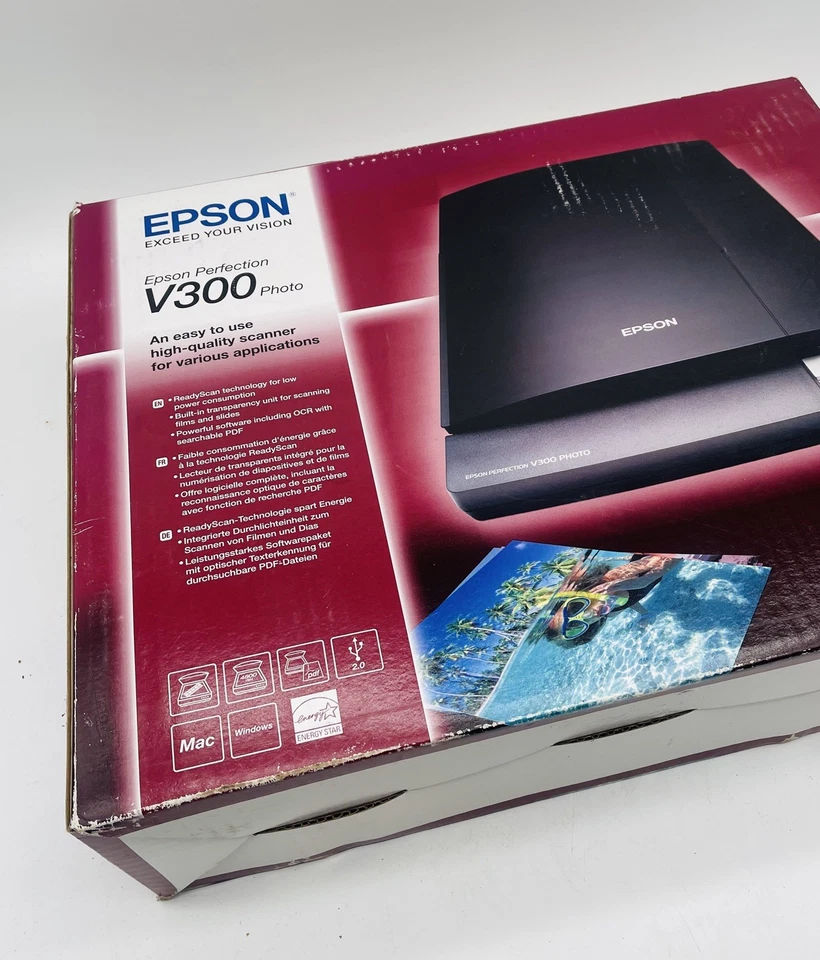 Epson Perfection V300 Photo Flatbed Scanner - Boxed - Untested But Powers On  - Image 1 of 4