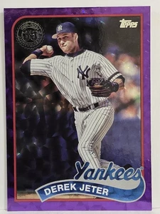 2024 #89B2-7 Derek Jeter 1989 Topps 35th Anniversary Purple (Series Two) /75 - Bild 1 von 2