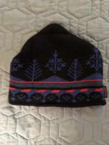 Vintage Ski Snow Hat Wigwam Mills 100% Wool Beanie USA Black Blue Green Red - Picture 1 of 5