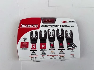 Diablo DOU5S Juego de Cuchillas Oscilantes de Uso General Ajuste Universal 5 piezas (5 Piezas) Foto 1 de 2