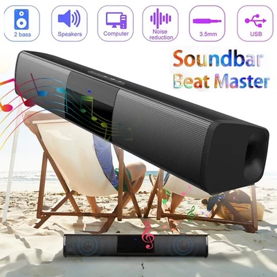 Surround Sound Bar Wireless Bluetooth Stereo Speakers Soundbar TV Home Theater - Image 1 of 4