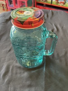 Tazza barattolo muratore vetro The Pioneer Woman Sunny Days 32 oz con manico con coperchio senza cannuccia - Foto 1 di 6