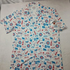 Camisa Chicago Cubs Para Hombres XL Blanca Roja Azul SGA MLB Béisbol Jim Beam Botón Delantero - Imagen 1 de 8