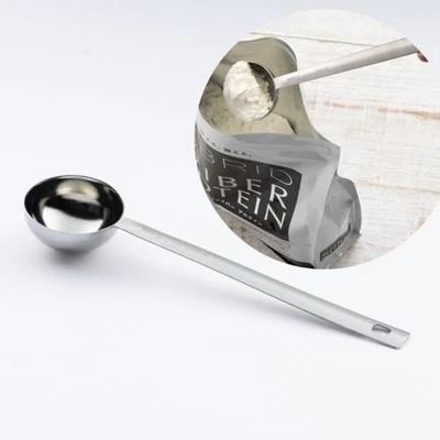 Длинная белковая мерная ложка из нержавеющей стали, которая не будет похоронена в порошке! - Изображение 1 из 3