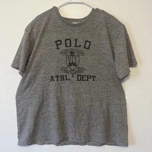 POLO Ralph Lauren T-Shirt Crest RL 1967 MCMLXVII Athletic Dept Grigio Taglia Large - Foto 1 di 8