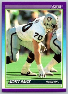 1990 Score Scott Davis Los Angeles Raiders #488 - Picture 1 of 2
