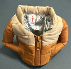 Papageientaucher Getränkejacke braun hellbraun - Bild 1 von 3